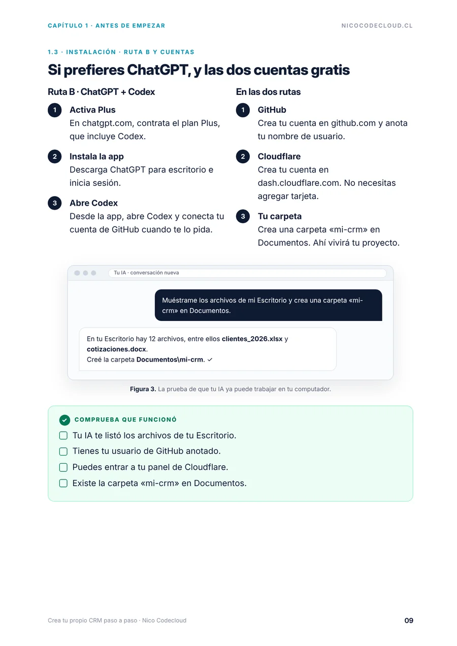 Página 9 de la guía «Crea tu propio CRM paso a paso»