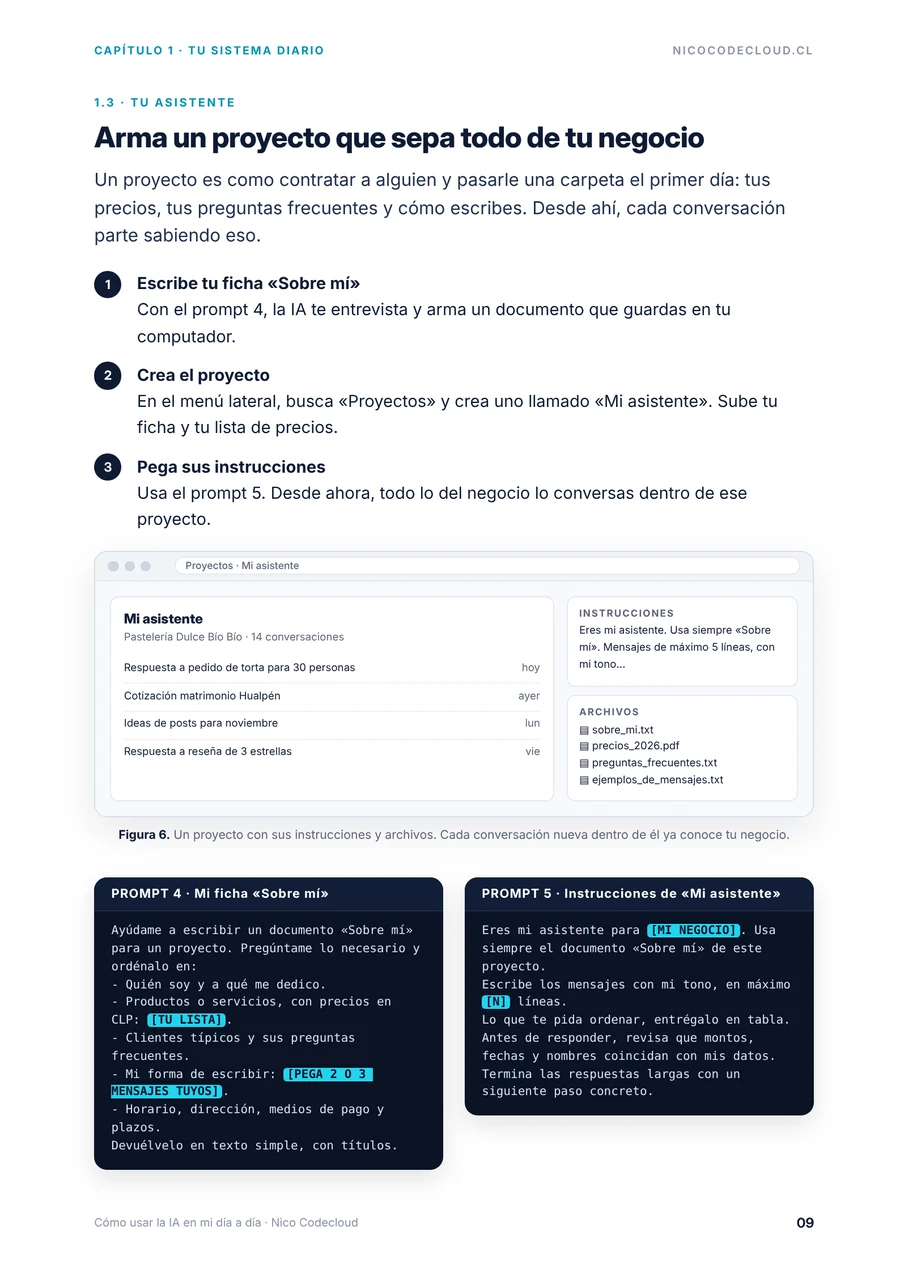 Página 9 de la guía «Cómo usar la IA en mi día a día»